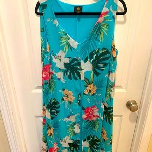Hawaiian cotton shear sleeveless dress size L